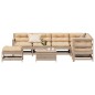 vidaXL Muebles de jardín 8 pzas y cojines madera maciza pino vidaXL Muebles de jardín 8 pzas y cojines madera maciza pino