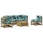 vidaXL Juego de muebles jardín 6 pzas y cojines madera pino impregnada vidaXL Juego de muebles jardín 6 pzas y cojines madera pino impregnada