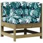 vidaXL Juego de muebles jardín 6 pzas y cojines madera pino impregnada vidaXL Juego de muebles jardín 6 pzas y cojines madera pino impregnada