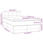 vidaXL Cama box spring con colchón y LED tela marrón oscuro 120x190 cm vidaXL Cama box spring con colchón y LED tela marrón oscuro 120x190 cm