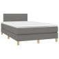 vidaXL Cama box spring con colchón y LED tela marrón oscuro 120x190 cm vidaXL Cama box spring con colchón y LED tela marrón oscuro 120x190 cm