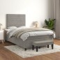 vidaXL Cama box spring con colchón terciopelo gris claro 120x190 cm vidaXL Cama box spring con colchón terciopelo gris claro 120x190 cm