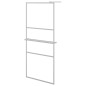 vidaXL Mampara ducha con estante vidrio ESG y aluminio cromo 80x195 cm vidaXL Mampara ducha con estante vidrio ESG y aluminio cromo 80x195 cm