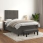 vidaXL Cama box spring con colchón terciopelo gris oscuro 120x190 cm vidaXL Cama box spring con colchón terciopelo gris oscuro 120x190 cm