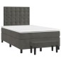 vidaXL Cama box spring con colchón terciopelo gris oscuro 120x190 cm vidaXL Cama box spring con colchón terciopelo gris oscuro 120x190 cm