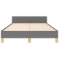 vidaXL Estructura de cama con cabecero tela gris oscuro 120x190 cm