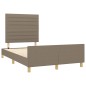 vidaXL Estructura de cama con cabecero tela gris taupe 120x190 cm vidaXL Estructura de cama con cabecero tela gris taupe 120x190 cm