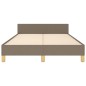 vidaXL Estructura de cama con cabecero tela gris taupe 120x190 cm vidaXL Estructura de cama con cabecero tela gris taupe 120x190 cm