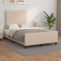 vidaXL Estructura cama y cabecero cuero sintético capuchino 120x190 cm