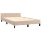 vidaXL Estructura cama y cabecero cuero sintético capuchino 120x190 cm