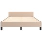 vidaXL Estructura cama y cabecero cuero sintético capuchino 120x190 cm