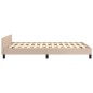 vidaXL Estructura cama y cabecero cuero sintético capuchino 120x190 cm