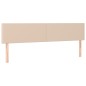 vidaXL Estructura cama y cabecero cuero sintético capuchino 120x190 cm