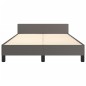 vidaXL Estructura cama con cabecero cuero sintético gris 120x190 cm vidaXL Estructura cama con cabecero cuero sintético gris 120x190 cm