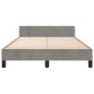 vidaXL Estructura cama con cabecero terciopelo gris claro 120x190 cm