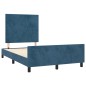 vidaXL Estructura cama con cabecero terciopelo azul oscuro 120x190 cm