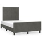 vidaXL Estructura cama con cabecero terciopelo gris oscuro 120x190 cm vidaXL Estructura cama con cabecero terciopelo gris oscuro 120x190 cm
