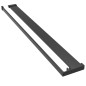 vidaXL Mampara ducha con estante vidrio ESG y aluminio negro 100x195cm vidaXL Mampara ducha con estante vidrio ESG y aluminio negro 100x195cm