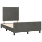 vidaXL Estructura cama con cabecero terciopelo gris oscuro 120x190 cm vidaXL Estructura cama con cabecero terciopelo gris oscuro 120x190 cm