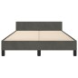 vidaXL Estructura cama con cabecero terciopelo gris oscuro 120x190 cm vidaXL Estructura cama con cabecero terciopelo gris oscuro 120x190 cm