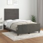 vidaXL Estructura cama con cabecero terciopelo gris oscuro 120x190 cm