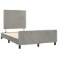 vidaXL Estructura cama con cabecero terciopelo gris claro 120x190 cm vidaXL Estructura cama con cabecero terciopelo gris claro 120x190 cm