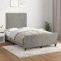 vidaXL Estructura cama con cabecero terciopelo gris claro 120x190 cm vidaXL Estructura cama con cabecero terciopelo gris claro 120x190 cm