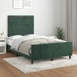 vidaXL Estructura cama con cabecero terciopelo verde oscuro 120x190 cm vidaXL Estructura cama con cabecero terciopelo verde oscuro 120x190 cm