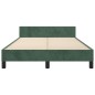 vidaXL Estructura cama con cabecero terciopelo verde oscuro 120x190 cm vidaXL Estructura cama con cabecero terciopelo verde oscuro 120x190 cm
