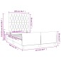 vidaXL Estructura de cama con cabecero terciopelo rosa 120x190 cm