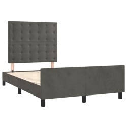 vidaXL Estructura cama con cabecero terciopelo gris oscuro 120x190 cm