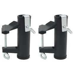 vidaXL Abrazaderas de sombrilla para balcón 2 uds acero 25-38 mm