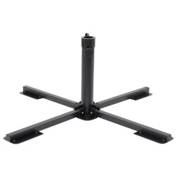 vidaXL Base de sombrilla para mástil de Ø38/48 mm acero negro brillo