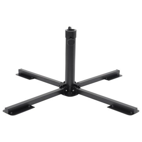 vidaXL Base de sombrilla para mástil de Ø38/48 mm acero negro brillo