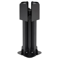 vidaXL Base de sombrilla para mástil de Ø38/48 mm acero negro brillo