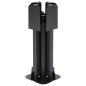 vidaXL Base de sombrilla para mástil de Ø38/48 mm acero negro brillo vidaXL Base de sombrilla para mástil de Ø38/48 mm acero negro brillo