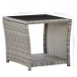vidaXL Mesa de centro de ratán sintético y vidrio gris 45x45x40 cm vidaXL Mesa de centro de ratán sintético y vidrio gris 45x45x40 cm