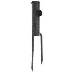 vidaXL Soportes de sombrilla con púas 2 uds acero galvanizado 9x35 cm