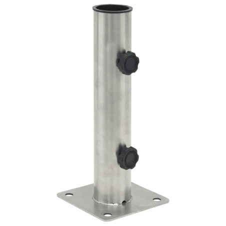 vidaXL Base de sombrilla para mástil Ø38/48 mm acero plateado