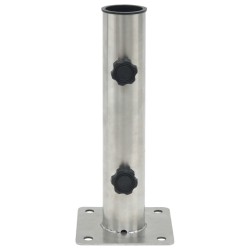 vidaXL Base de sombrilla para mástil Ø38/48 mm acero plateado