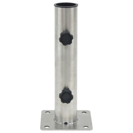 vidaXL Base de sombrilla para mástil Ø38/48 mm acero plateado