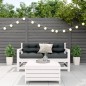 vidaXL Set de muebles de jardín 3 pzas con cojines madera pino blanco