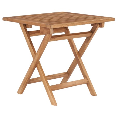 vidaXL Mesa de jardín plegable madera maciza de teca 45x45x45 cm 
