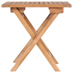 vidaXL Mesa de jardín plegable madera maciza de teca 45x45x45 cm 