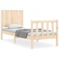 vidaXL Estructura de cama individual con cabecero madera maciza vidaXL Estructura de cama individual con cabecero madera maciza