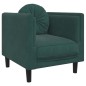 vidaXL Juego de sofás con cojines 3 piezas terciopelo verde oscuro vidaXL Juego de sofás con cojines 3 piezas terciopelo verde oscuro