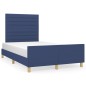 vidaXL Estructura de cama con cabecero tela azul 120x190 cm vidaXL Estructura de cama con cabecero tela azul 120x190 cm