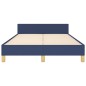 vidaXL Estructura de cama con cabecero tela azul 120x190 cm vidaXL Estructura de cama con cabecero tela azul 120x190 cm