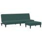 vidaXL Juego de sofás 2 piezas terciopelo verde oscuro vidaXL Juego de sofás 2 piezas terciopelo verde oscuro