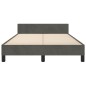 vidaXL Estructura cama con cabecero terciopelo gris oscuro 120x190 cm vidaXL Estructura cama con cabecero terciopelo gris oscuro 120x190 cm